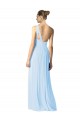 Sleeveless One Shoulder Soft Chiffon Light Sky Blue Long Bridesmaid Dress Adelaide