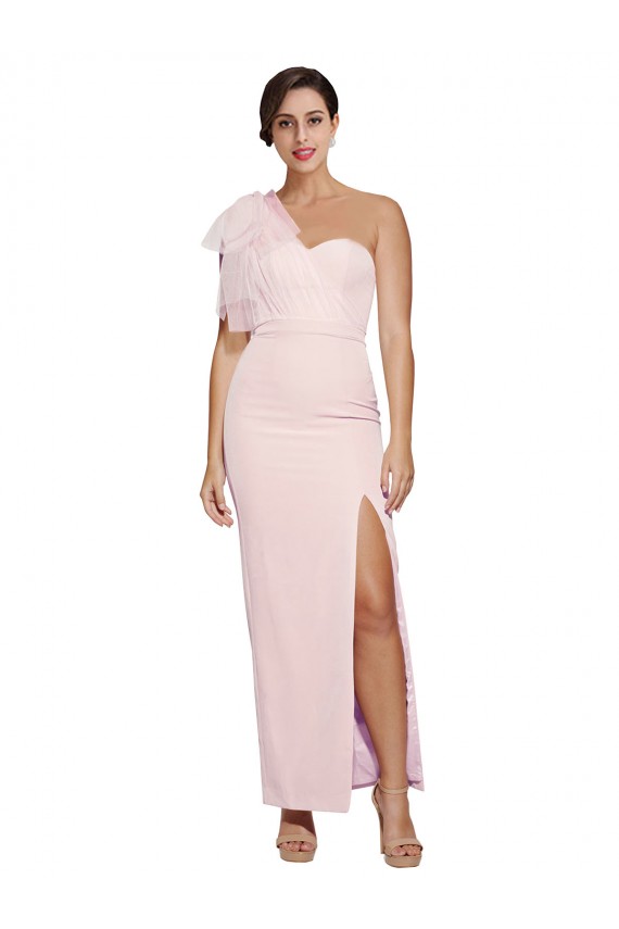 Sleeveless Sweetheart Stretch Crepe Pink Long Formal Evening Gown / Prom Dress / Bridesmaid Dress Adelaide